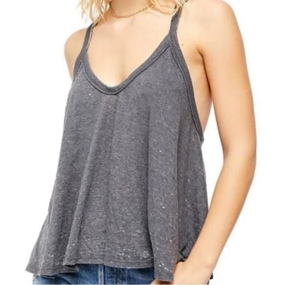 ✨Free People We The Free Gray Sandy Tank Sz Medium Top✨ - Picture 2 of 10
